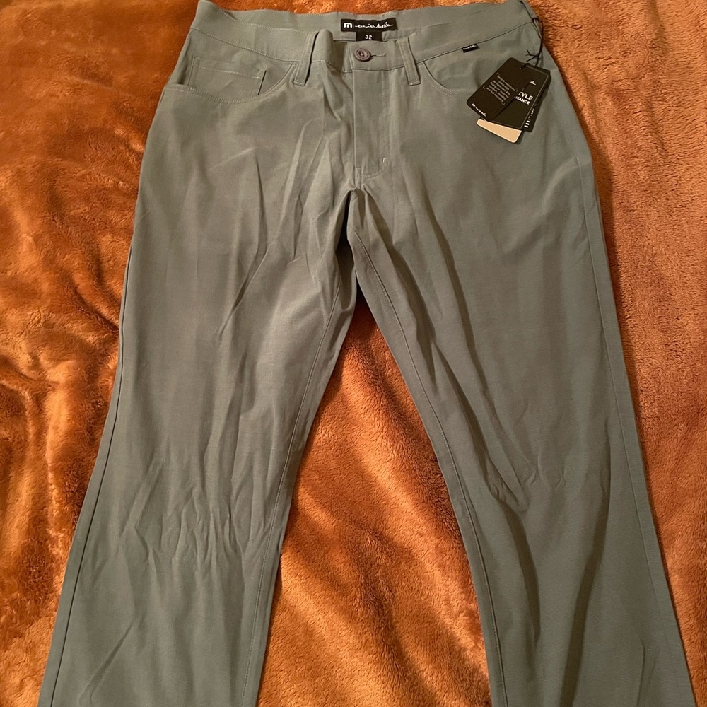 NWT TRAVIS MATHEW PANTS GREEN 32